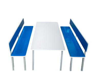CONJUNTO DE REFEITORIO (COM ENCOSTO) JUNIOR