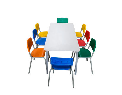 MESA DE 08 LUGARES PLUS INFANTIL