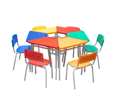 MESA TRAPEZIO JUNIOR RESINA